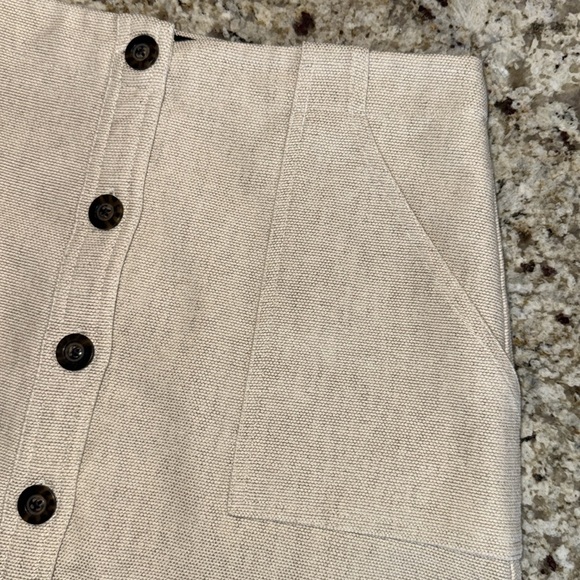 BANANA REPUBLIC Button Front Linen Cotton Blend skirt Size 8 - Picture 3 of 10
